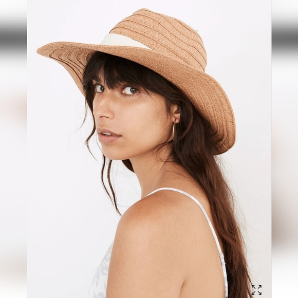 Madewell Accessories - Madewell Tan and White Women's Hat
